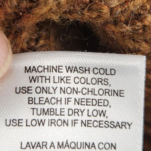 Vince Camuto Cable-Knit Sweater Women’s SZ M Brown Mock Neck Pullover Cozy EUC - Picture 11 of 12